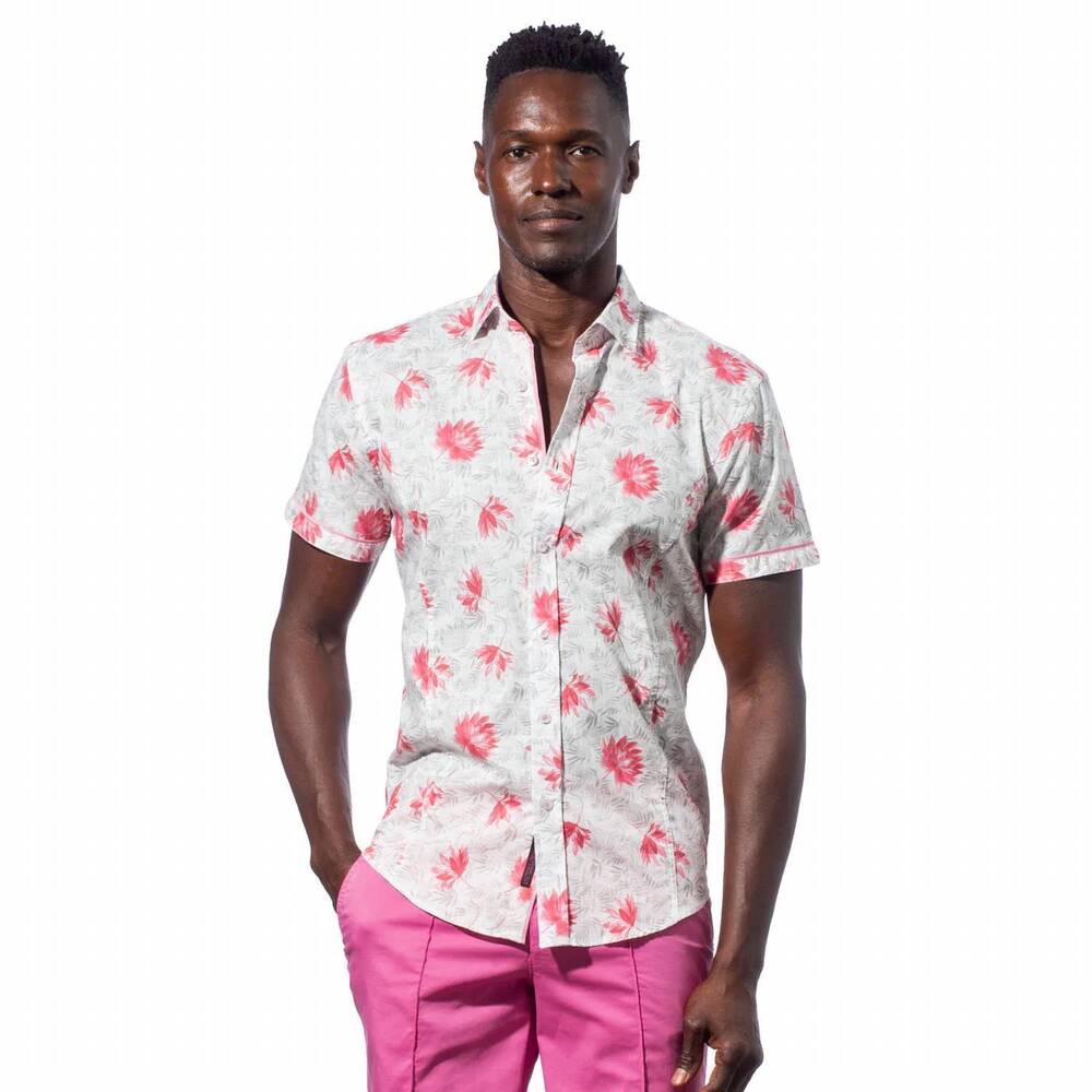 NEW EIGHT X rose breeze linen short sleeve shirt in white